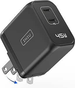 INIU 30 W USB-C strömförsörjningsenhet, [USB A + USB C] 2 portar PD 3.0 kontakt USB-adapter, USB-C nätdel snabbladdare för Google Pixel, I611-JX