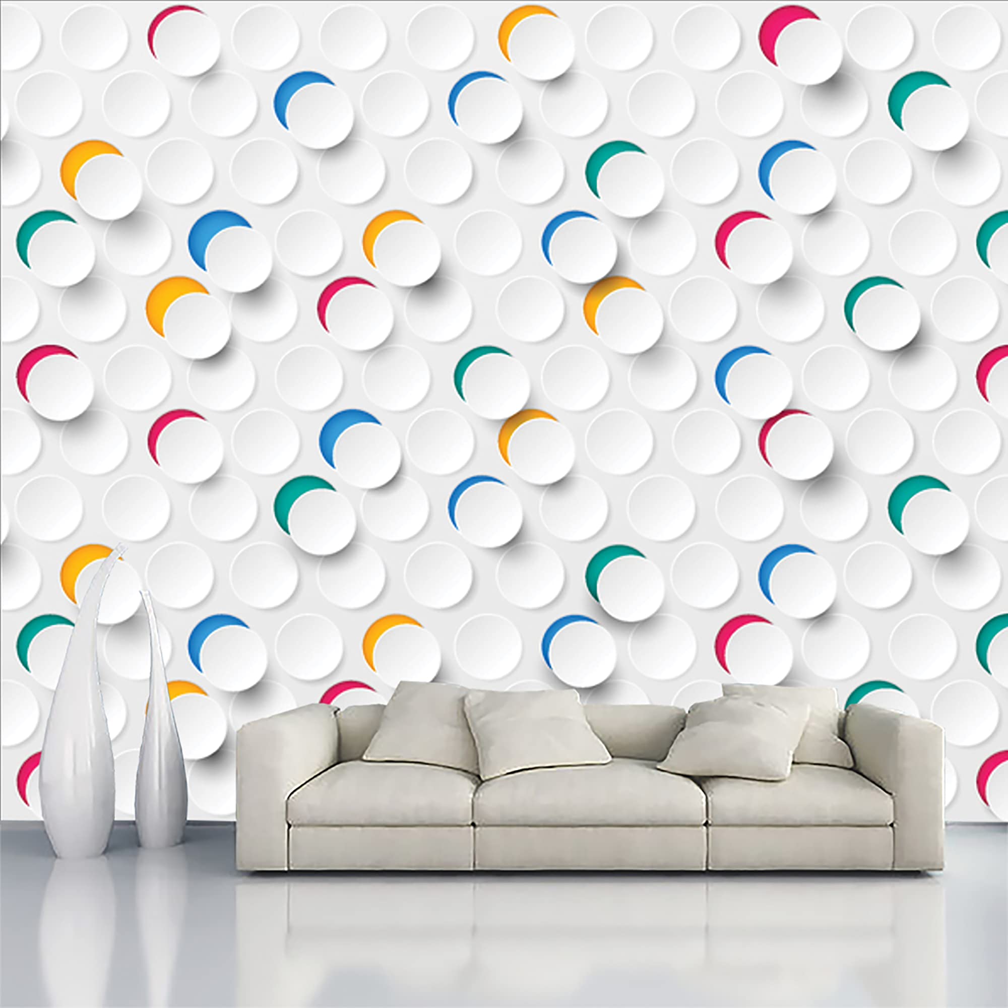 DURGA QUALITY CREATION 3D Circle Wallpaper Rolls for Home Decoration Wall Sticker for Shop Home Décor Items Peel & Stick (41x244 cm) Office Kitchen Home Decoration Items for Room (B0BHW7ZV9J) Amazon Price History, Amazon Price Tracker