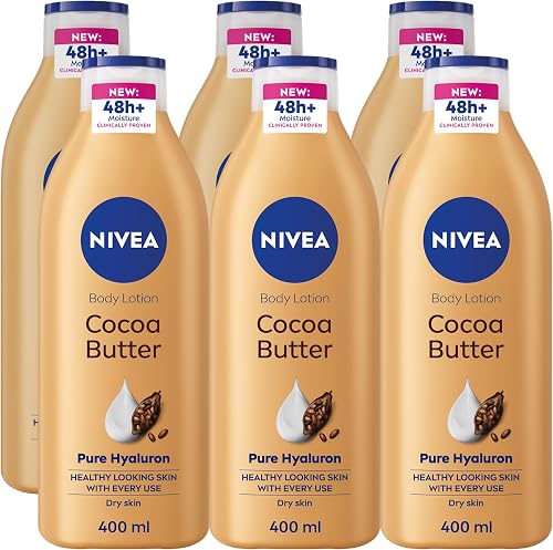 Nivea Cocoa Butter Nourish Body Lotion 400 ml (Pack of 6)