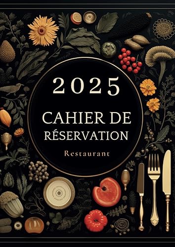 Cahier de réservation restaurant 2 pages par jour: Agenda de réservations journalier de 755 pages au format A4