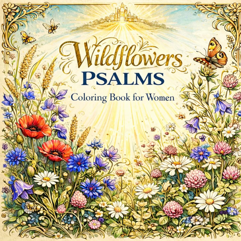Wildflowers Psalms Coloring Book for Women: Christian Floral Coloring Book with Bible Verses | 32 Relaxing Designs for Stress Relief, Mindfulness, and ... (Bible Psalms Coloring Series for Women)