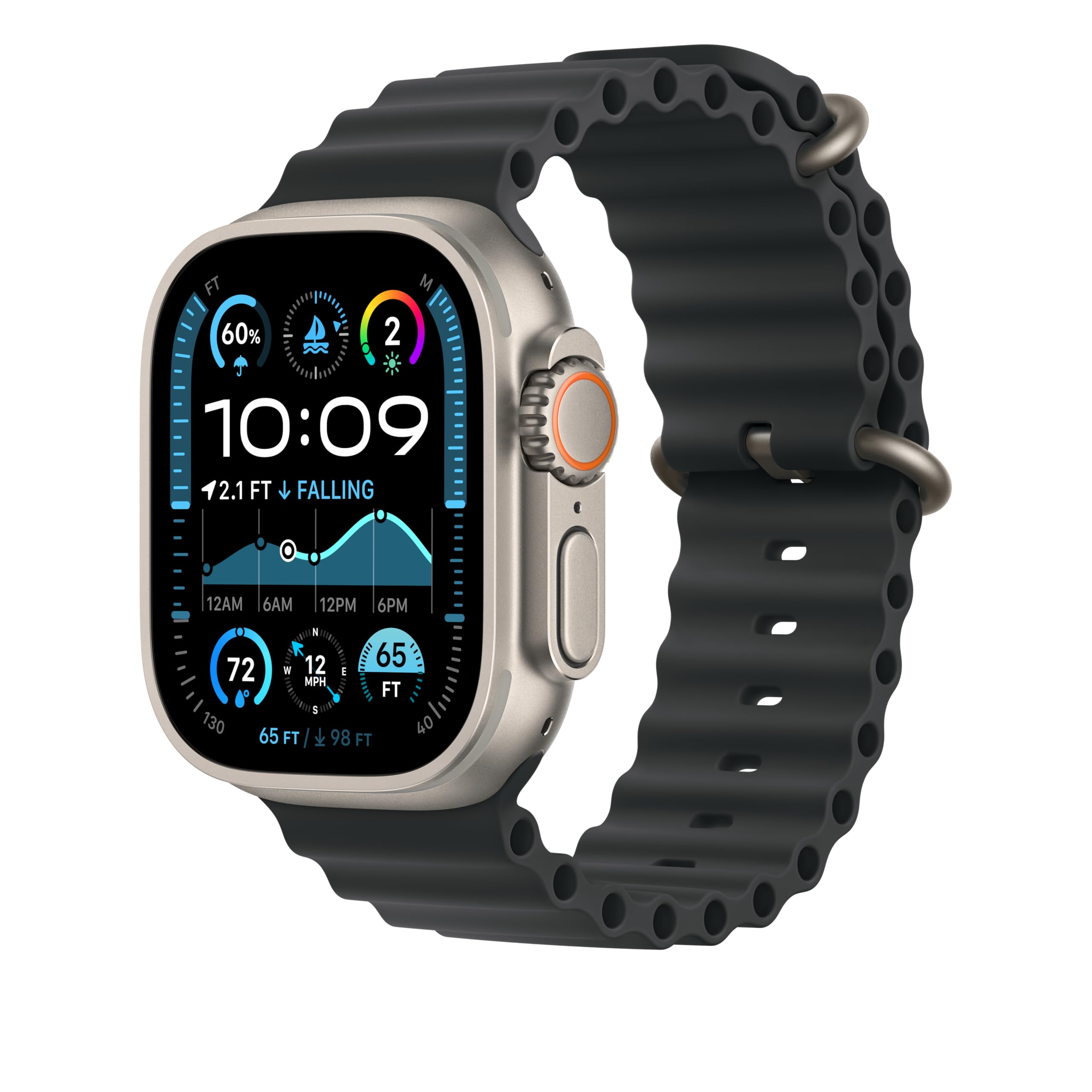 Apple Watch Band - Ocean Band - 49 mm - Schwarz - One Size – Bild 2