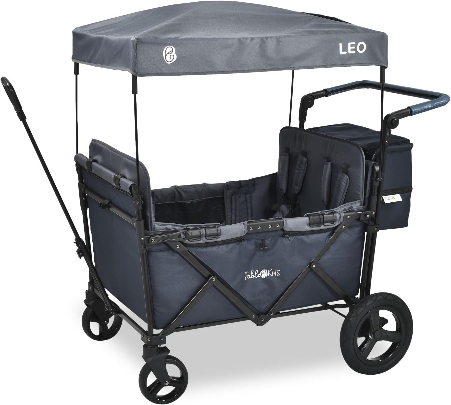 Arebos Chariot Pliable Avec Toit XXL - Capacité 70kg, Pneus Pleins, Poches De Rangement