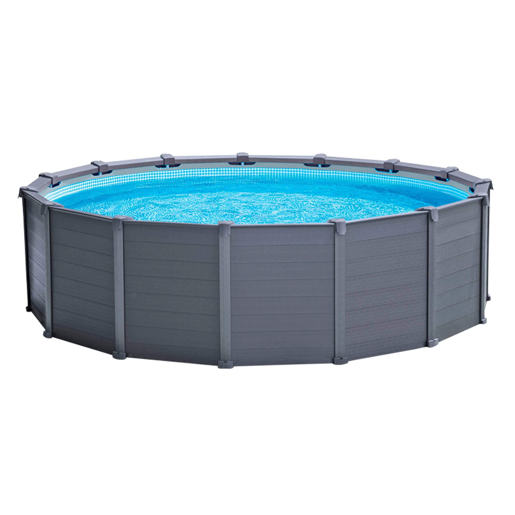 Intex 26384NP - Piscina desmontable graphite grey panel intex - 478x124 cm, 16 500 litros