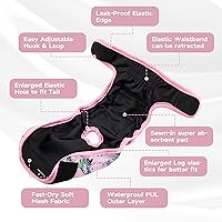 Vista 4 de Paw Legend - Pañales lavables y reutilizables para perras en celo (3 unidades, XS)