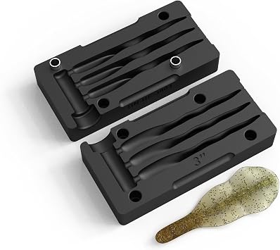 Premium Soft Plastic Lure Mold High-Frequency Fin Leech 3.5"