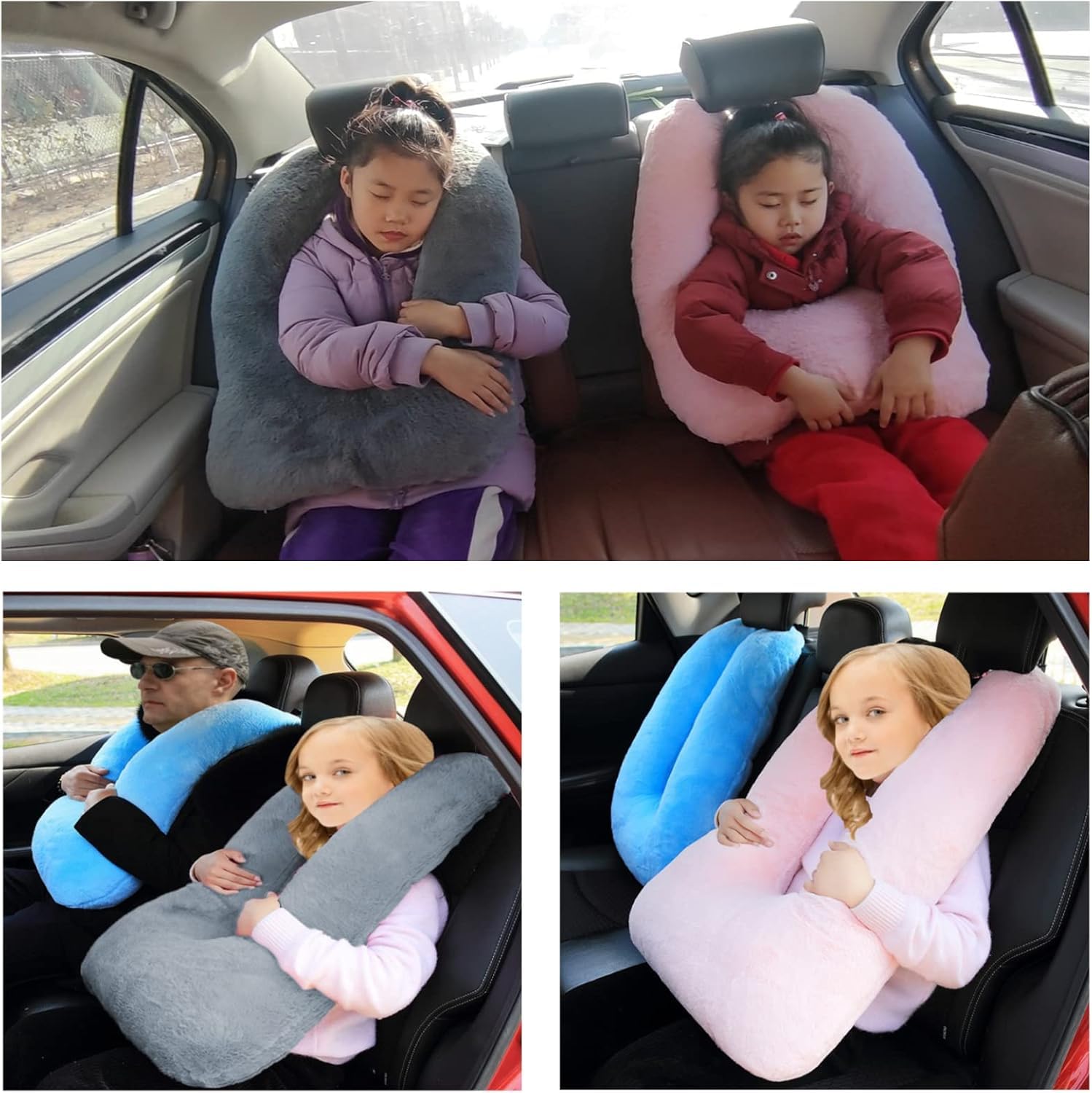 RoadRelax - Ergonomisch Autokussen voor Hoofd & Rug