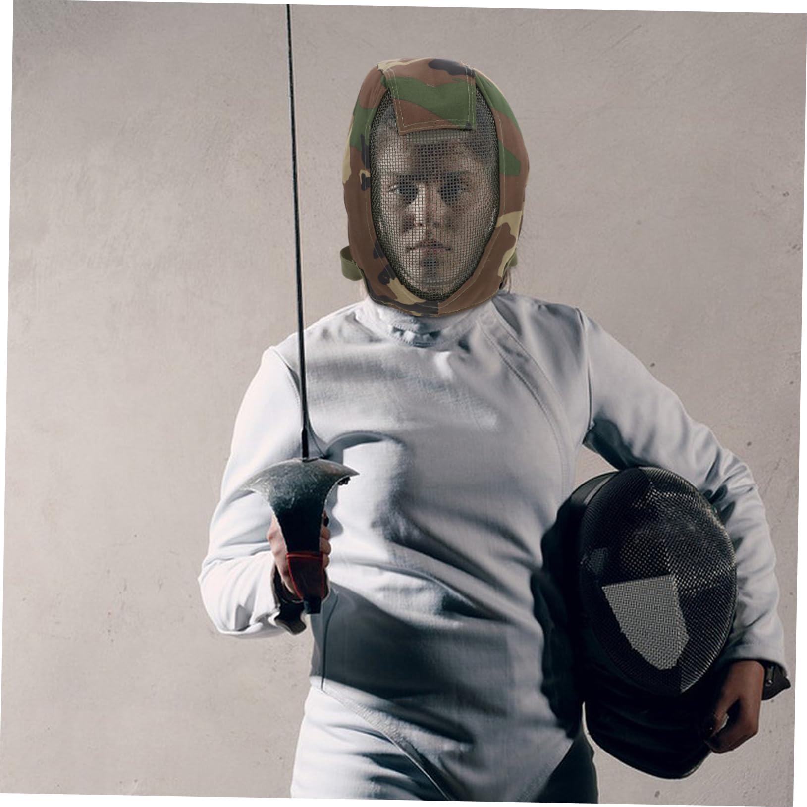 SUPVOX 2pezzi Maschera Protettiva Fencing Full Face Rete Design Resistente Urti e Alta Visibilità Per Allenamenti e Competizioni All