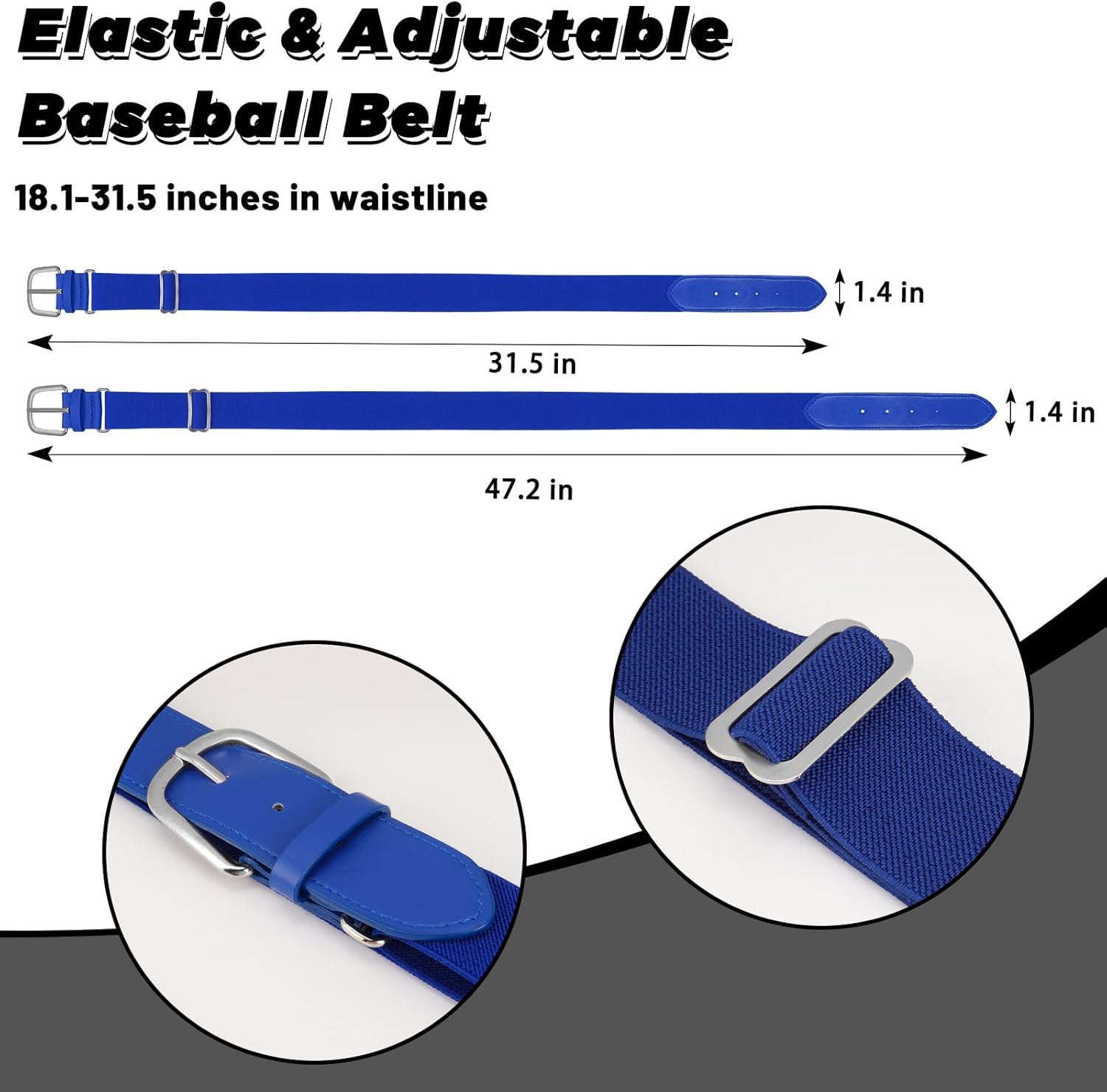 Ultrafun Kids Youth Baseball/Softball Socks and Belt Combo Set for Boys Girls - Image 5