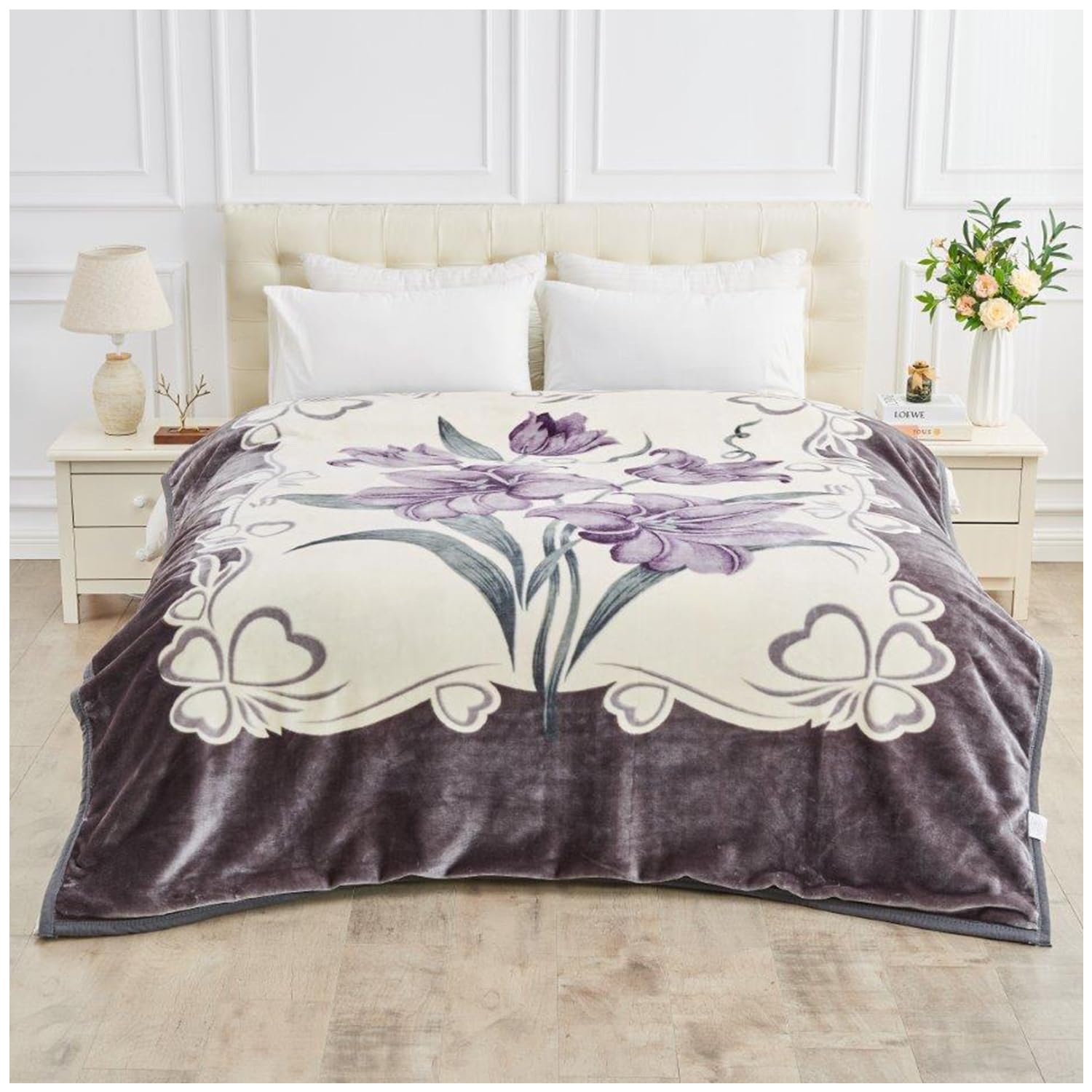 Heavy Blankets Throws 2 Ply - Fleece Reversible 5kg Weighted Blanket - Soft, Warm Large Ki...