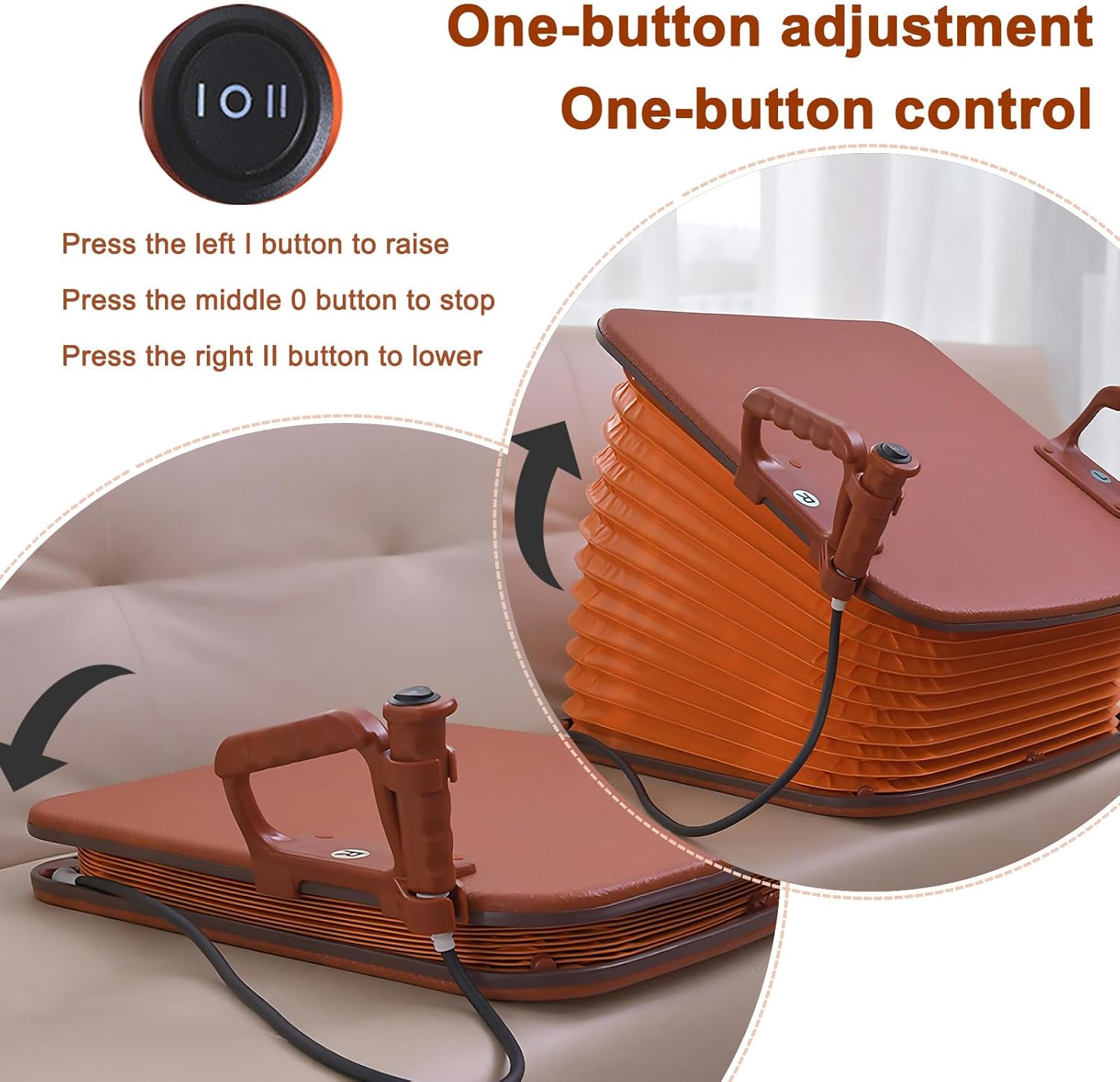 SHAHRYAR Electric Seat Assist Lifting Cushion,Portable Seat Lift with Button Control,with Button Control,One-Handed Use,Stable Armrests,for Seniors, Injured, Or Pregnant