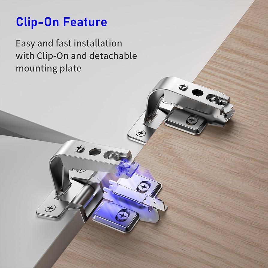 BURKS Lazy Susan Hinges for Cabinets, Pie Cut Hinge, Zinc