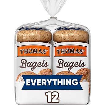 Thomas Everything Bagels, 12 Count, 10g Protein per Bagel, 40 oz.
