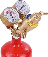 Vista 9 de Kit de antorcha de oxi acetileno, kit de antorcha portátil para soldadura, brasado y corte con medidor y tanque de oxígeno y acetileno, kit
