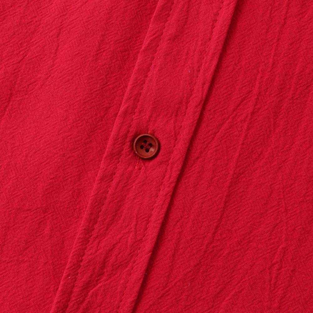 Hawaii-Hemd für Herren, kurzärmeliges Hawaii-Knopfhemd für Herren, rotes Hawaii-Hemd aus Baumwollleinen, Oberteil, lässig, schnell trocknend, kurzärmlig, für Sommer, Urlaub, Party, Strand