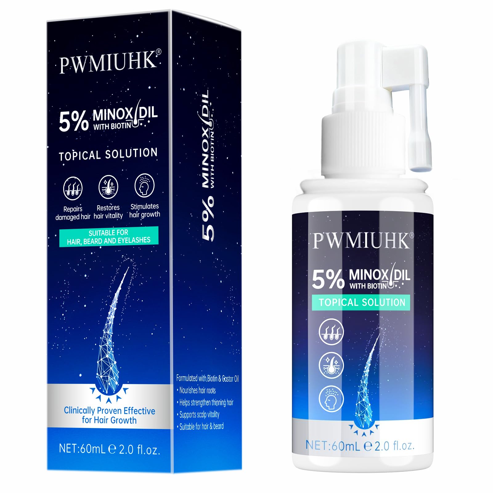 Minoxidil for Men and Women Hair Growth 5 Minoxidil Spray Hair Regrowth Treatment Serum Stop Hair Thinning and