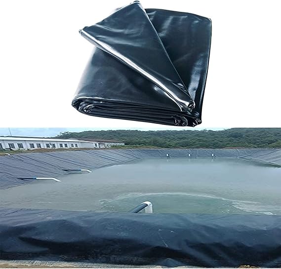 Image HAI Polyethylene Pond Liner Black Pond Surface, Rubber Pond Liner Pond Surface Liner For Small Pond Fish Pond (Size : 5x10m/15x30ft)