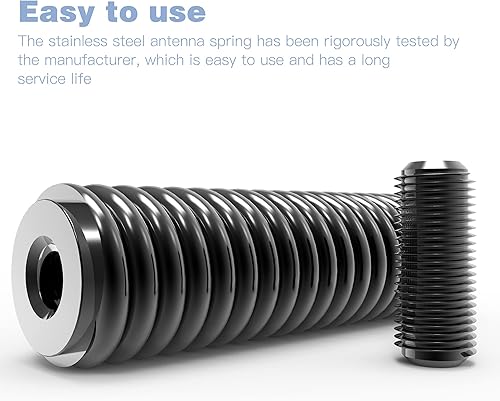 Miniatura 2 de Ancable SS-3H - Muelle de antena CB, 38 pulgadas x 24 hilos de acero inoxidable resistente para antena de radio CB de vehículos de hasta 60 pulgadas