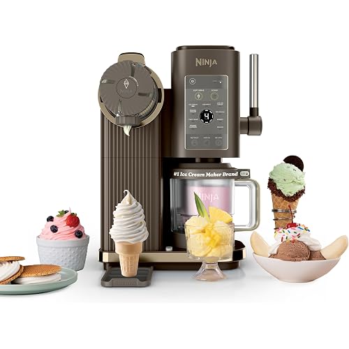 Ninja Creami Scoop & Swirl 13-in-1 Ice Cream and Soft Serve Maker, NC701BR