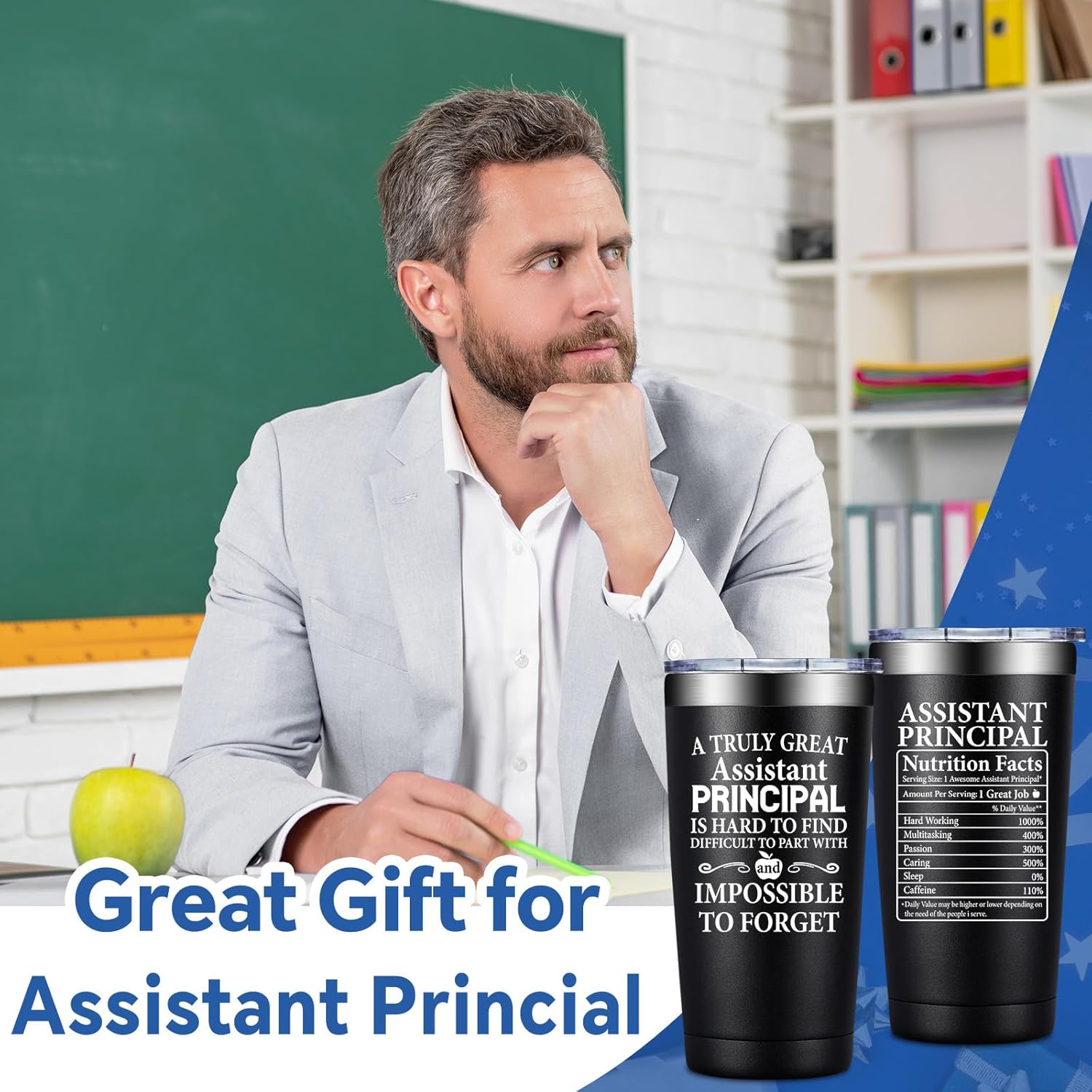 Assistant Principal Gifts for Men, Women - Christmas Principals Day Appreciation Gift for Assistant Principal - 20oz Tumbler Vice Principals Gifts - Image 2