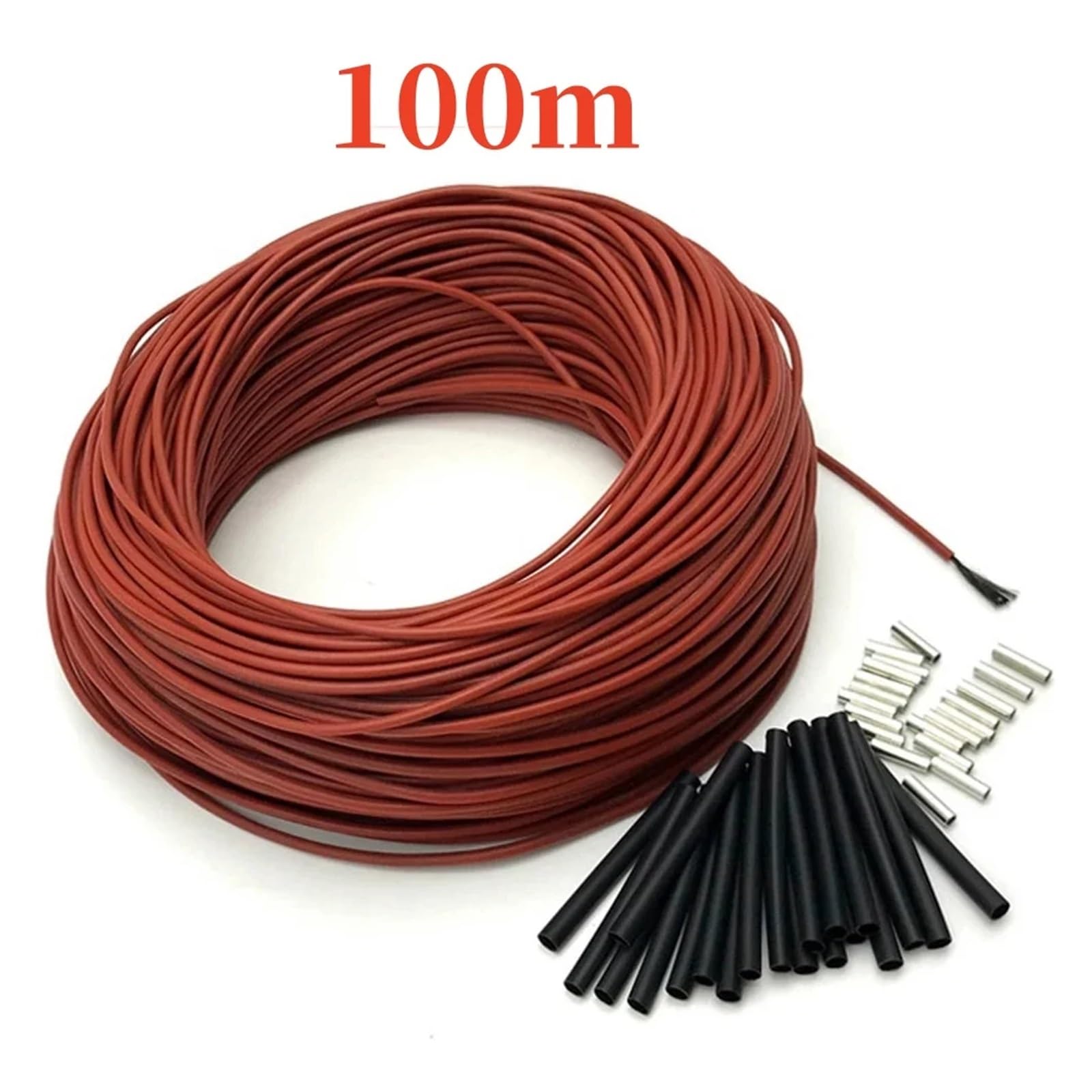 Kabel grzejny na podczerwień 12K o długości od 10 do 100 metrów, 33 Ohm/M, folia grzewcza, 220 V, z włókna węglowego, cewki(100m)