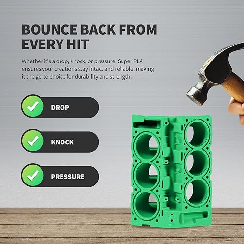 Vista 108 de OVERTURE PLA Plus (PLA+) Filament 1.75mm, Stronger & More Durable, Professional Toughness 3D Printer Filament 1kg (2.2lbs), High Precision +