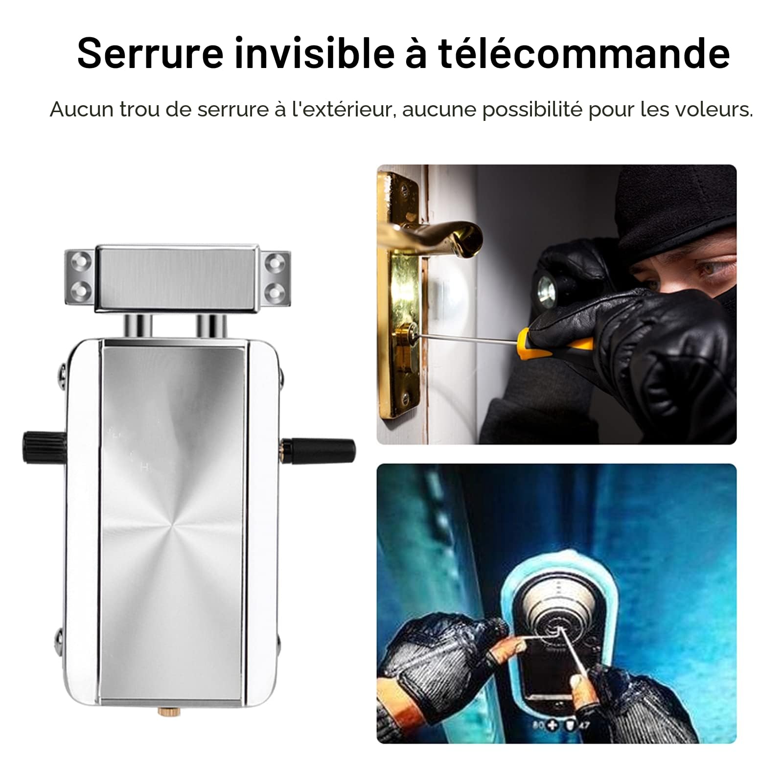 Serrure de porte électronique sans fil avec télécommande, serrure de porte intelligente