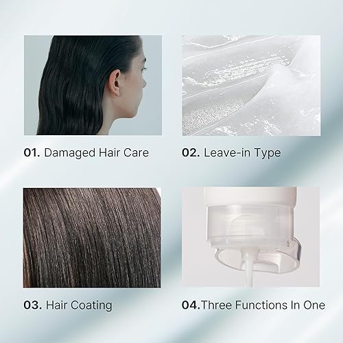 Miniatura 6 de LADOR Keratin Power Glue - Acondicionador sin enjuague, máscara de tratamiento para el cabello, protector del calor, brillo brillante, caracol,