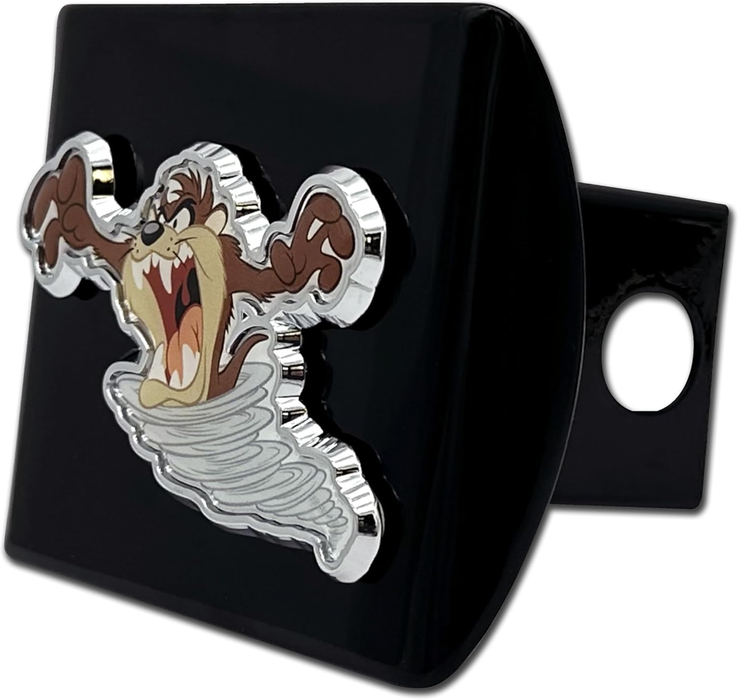 Elektroplate Officially Licensed Looney Tunes Tasmanian Devil Taz All Metal Black Hitch Cover for Trucks and SUVs | Fits Standard 2" Trailer Hitch Receivers | Premium Weatherproof