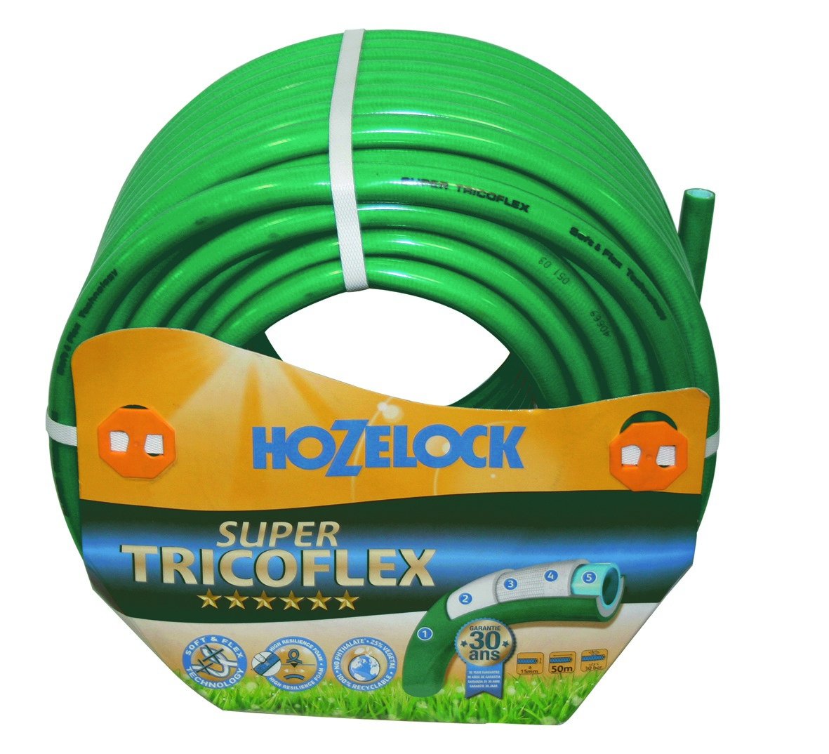 Hozelock 139126.0 Super Tricoflex Wąż Średnica 15-50 m Zielony 37 x 37 x 22 cm