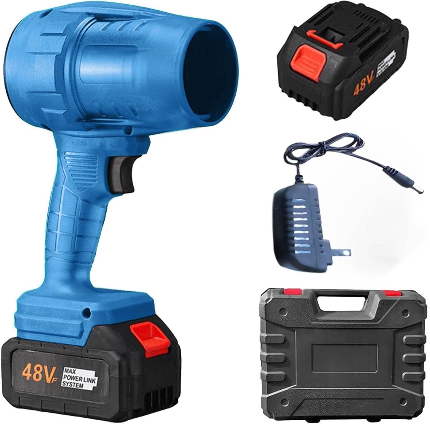High-Power Turbine Blower, Car Wash and Snow Removal, Portable Water Blower, Turbo Blowing Technology for Efficient Cleaning, Energy-Saving, Ideal for Home, Garage (Red)