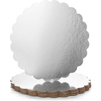 com-four  Coated Cake Base Boards for Decorating and Serving Cardboard Cake Plates