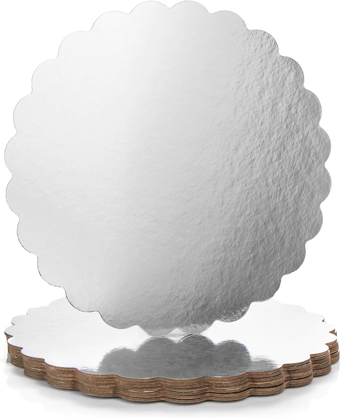 5 Stuks Ronde Taartborden 30 Cm - Stevige Kartonnen Taartplaten Met Aluminiumfolie