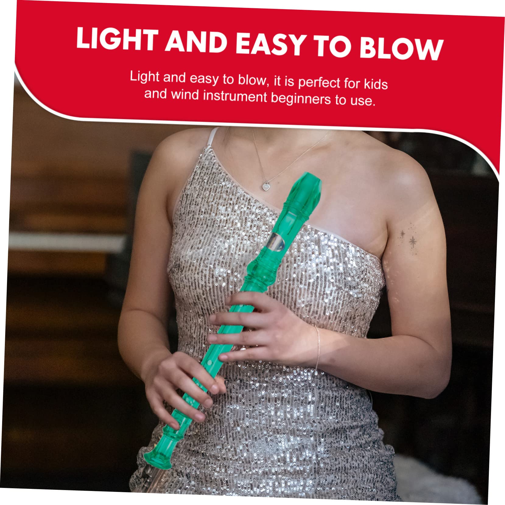 BESPORTBLE 4Sets Beginner Practice Clarinet Resin Wind Instrument for Lightweight Durable Beautiful Tone for Early Education and Music Classes