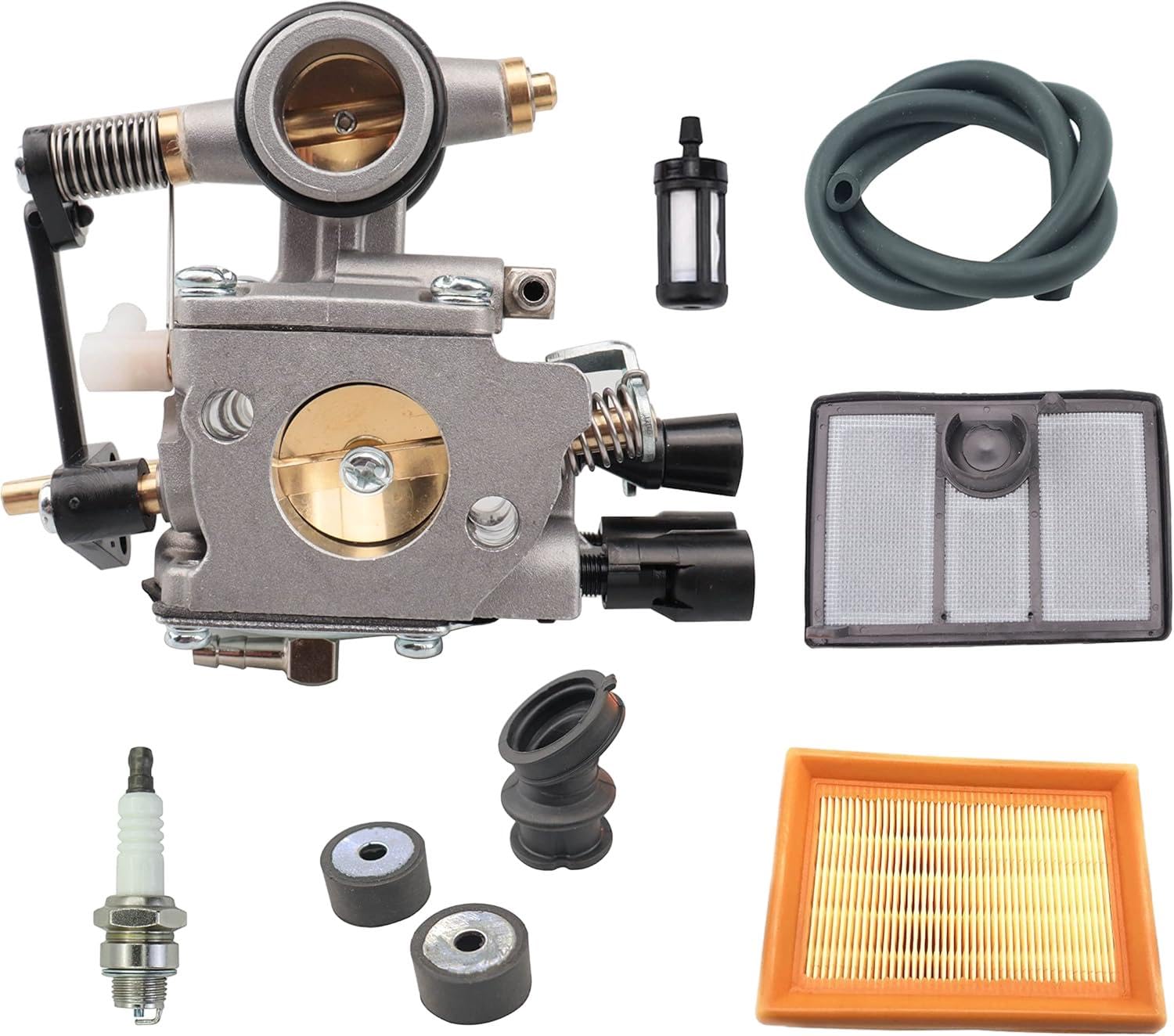 4224-120-0651 Carburetor for Stihl TS700 TS800 Concrete Cutting Saw with Air Filter Kit, replaces Tillotson HS314A HS-314A, 4224-120-0650, 4224-120-0600.