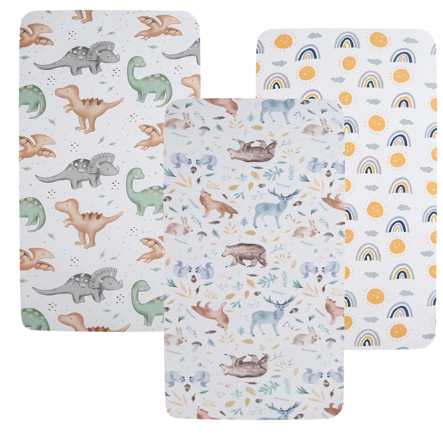 Pack n Play Sheet Stretchy Fitted Mini Crib Sheets 3 Pack