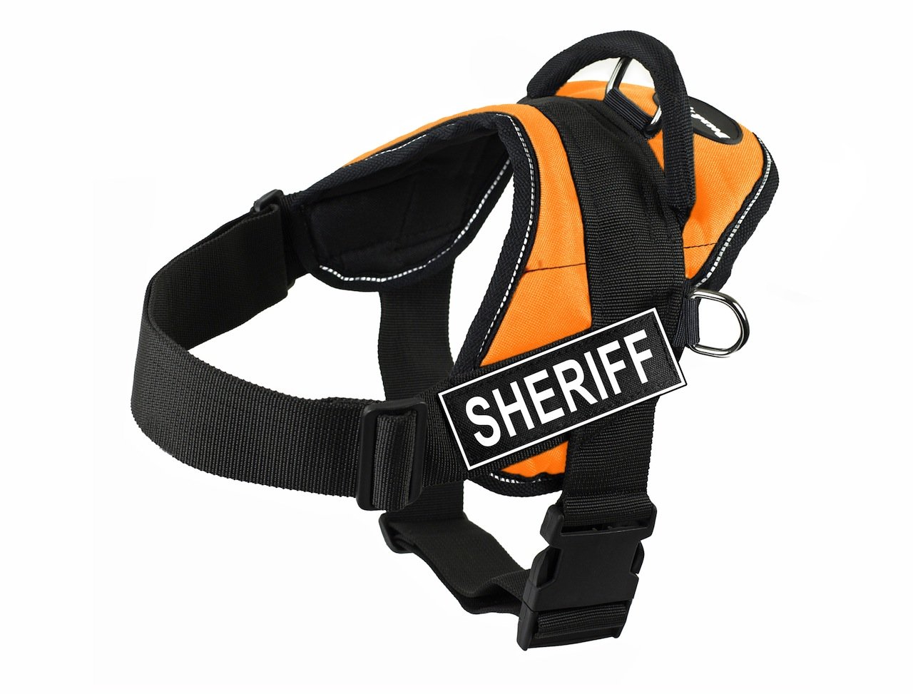 Harnais pour chien Medium orange réfléchissant accessoire marche de nuit