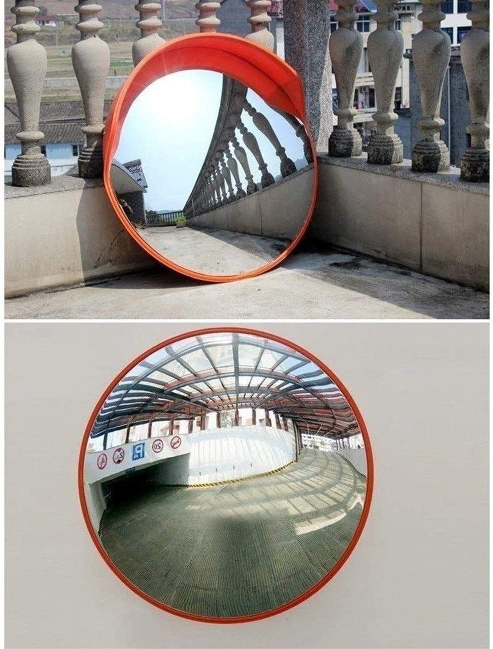 Specchio Convesso, Specchio Stradale, Specchio grandangolare Resistente alle intemperie per Strada Esterna Convessa (Un Colore 30 cm)