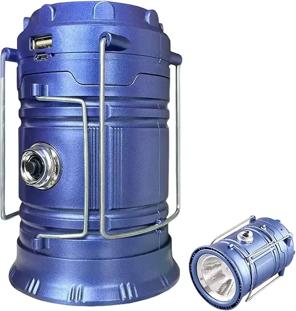 Lámpara Solar Plegable para Camping - Linterna LED Recargable de Larga Duración