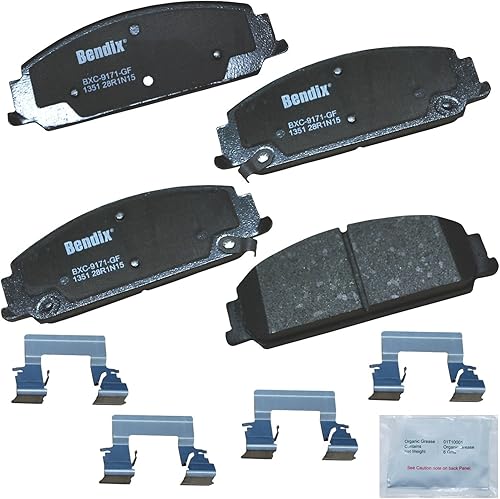 Vista 323 de Bendix Priority1 CFC1035 Pastillas de freno delanteras de cerámica para modelos seleccionados Chevrolet Aveo, Aveo5, Optra, Spark, Spark EV, Pontiac