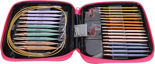 Miniatura 8 de Yitengteng Agujas de tejer circulares de 0.108 in-0.394 in con, 13 pares de agujas de tejer intercambiables