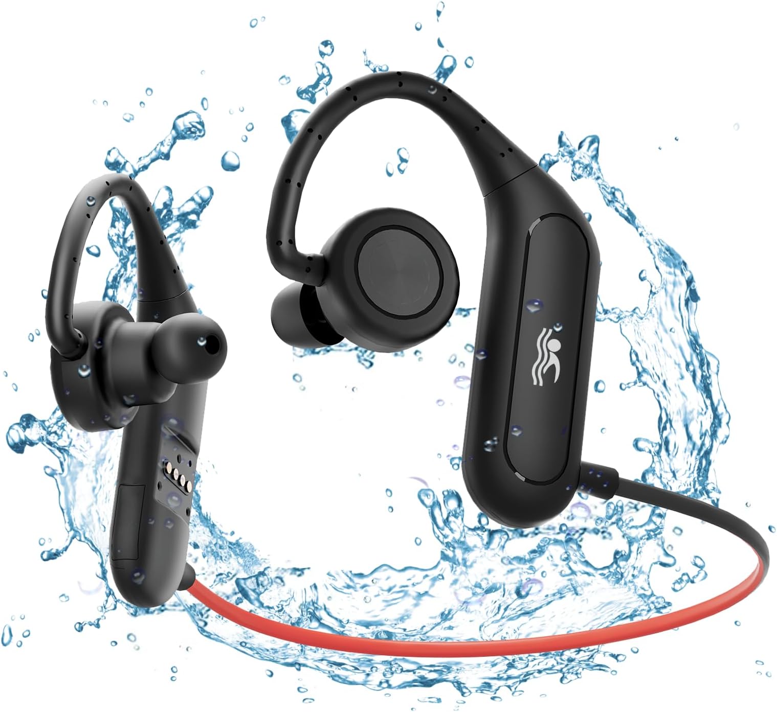 MTYBBYH Swimming Headphones, IPX8 Waterproof Earbuds for