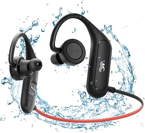 MTYBBYH Auriculares de natación, IPX8 impermeables para natación, 32 GB, reproductor de MP3, inalámbrico, Bluetooth 5.3, auriculares impermeables