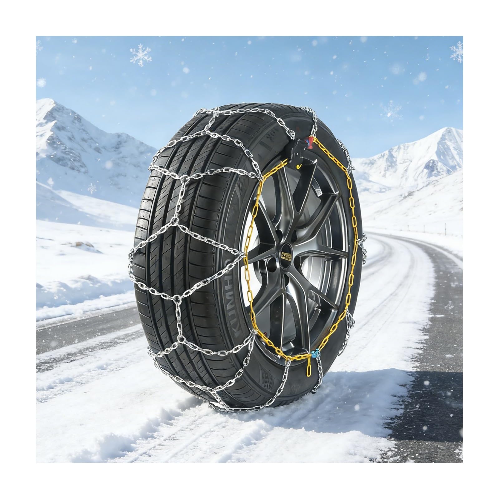 Cadenas Nieve Coche，Cadenas Coche，No Se Requieren Herramientas Para La InstalacióN; Adecuado Para Suv, Camionetas Y VehíCulos Livianos (Paquete De 2).(305/40 R20)