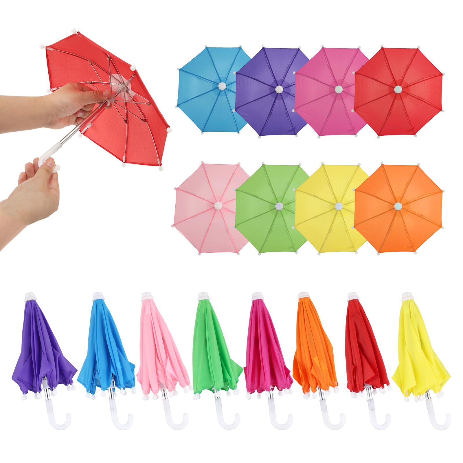 8 Stück Mini-Regenschirme Für Puppen – Bunte Deko Für Spielzeug, Fotos & Kinderpartys