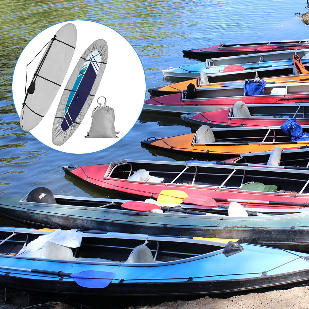 Copertura per Kayak, 420D Impermeabile Protezione UV Copertura Kayak Canoa con Bande e Spallacci Regolabili per Barca da Pesca/Kayak/Canoa/Scheda da Paddle (3.1~3.5m/10.2ft~11.4ft)