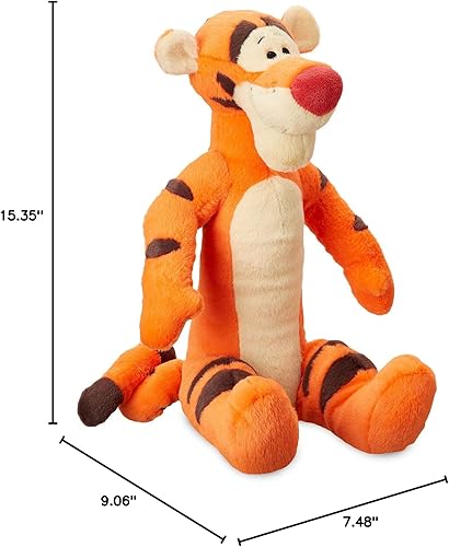 Miniatura 4 de Disney Store - Peluche unisex para niños de Tigger mediano de Disney, personaje de peluche con textura suave y detalles bordados, cola lánguida