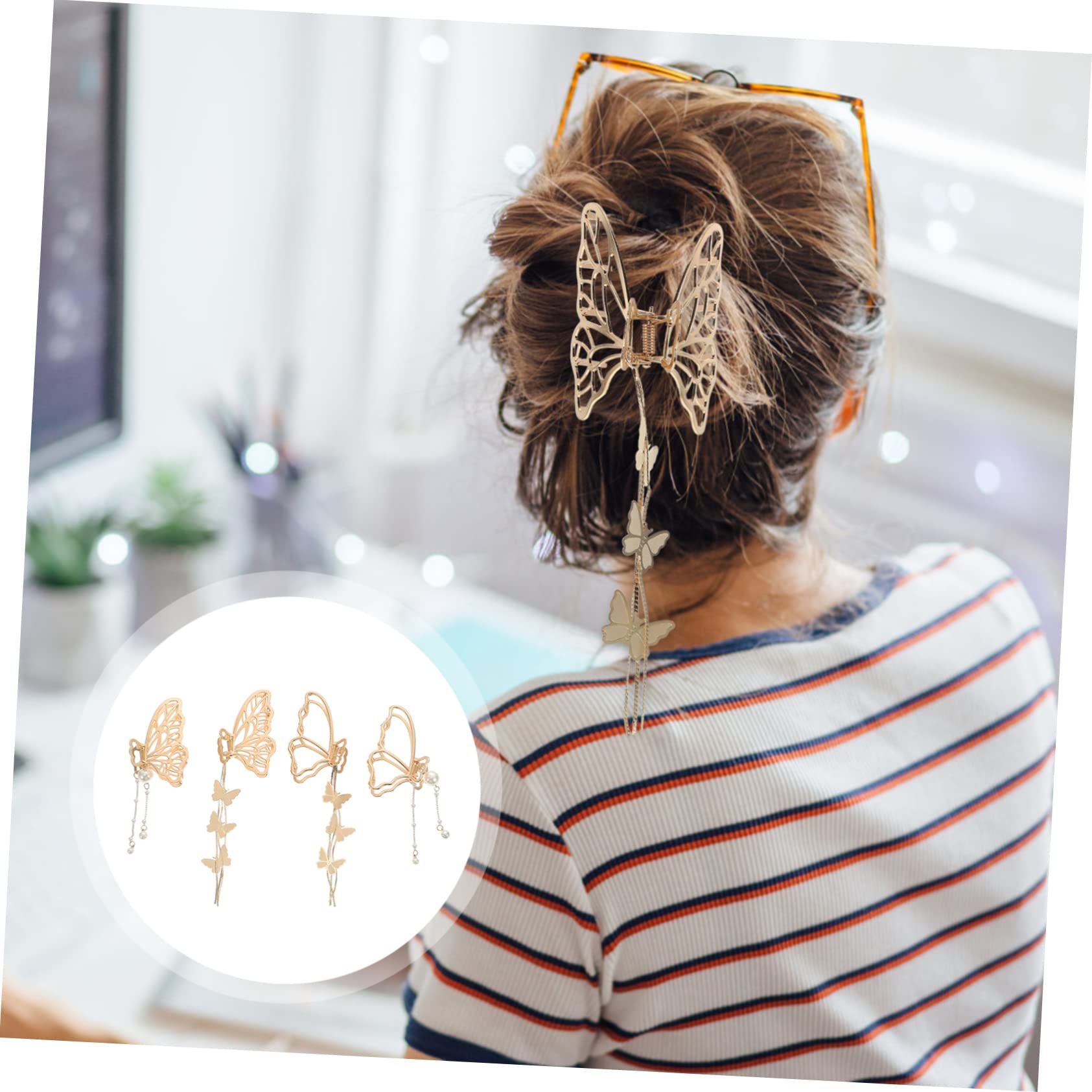 Healeved 12stücke Teiliges Schmetterlings Haarklammern Für Frauen Rutschfeste Haarspangen Für Frisuren Bad Makeup Und Eleganten Look Aus Robustem Legierungsmaterial
