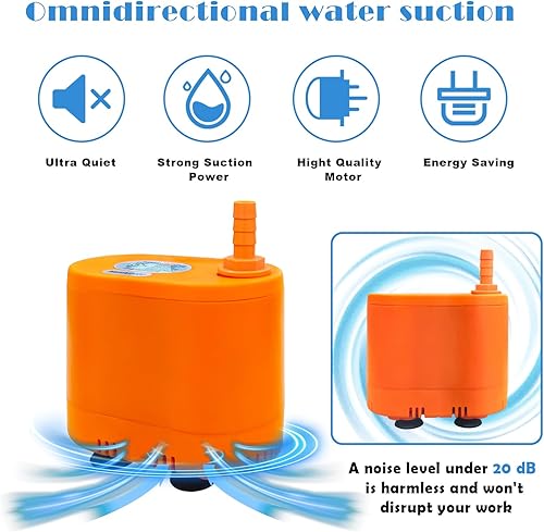 Miniatura 4 de luti Pet - Bomba de agua sumergible de 600 GPH 40W para estanque, acuario, hidroponía, pecera, cascada con UL (HB-D555)