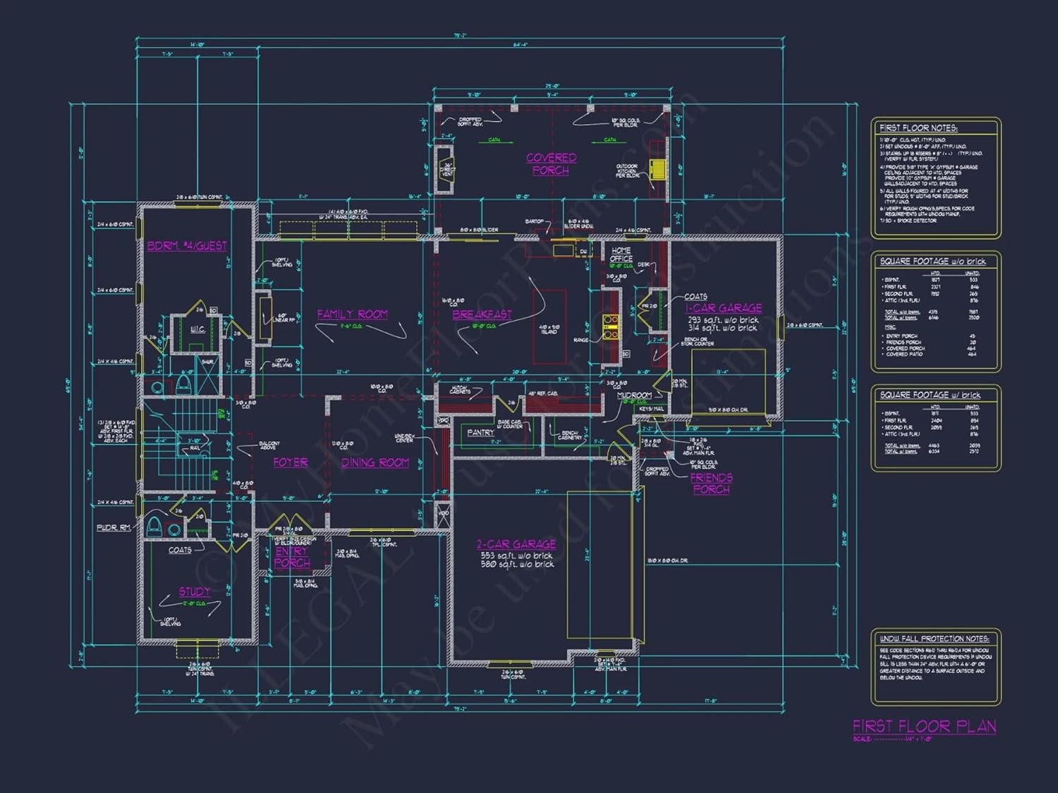 18-2143 HOUSE PLAN - Modern Tudor House Plan – 6 Beds, 3 Stories, 6,146 Sq Ft (CAD + Engineering Included)